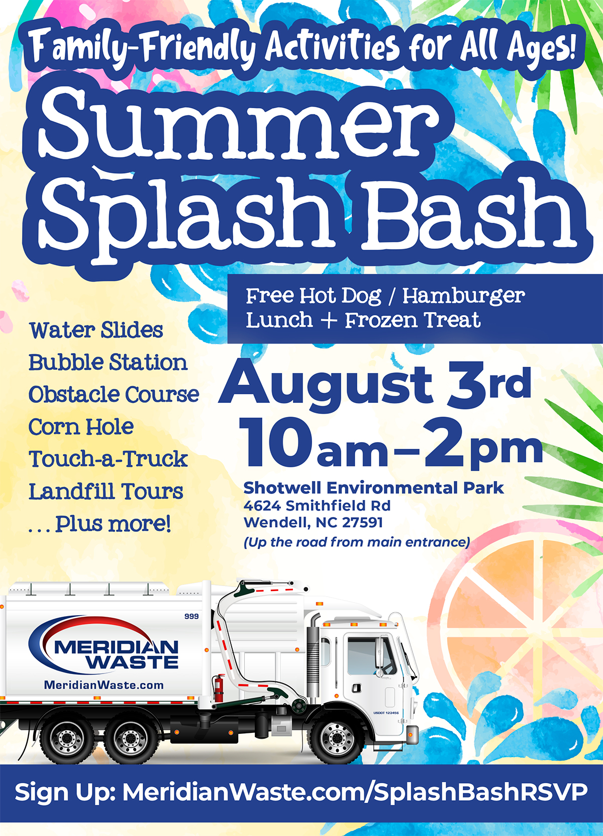 Summer Fun at Meridian Waste’s Splash Bash August 3rd 