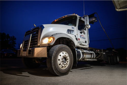 Meridian Waste Roll Off Truck Pre Dawn